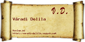 Váradi Delila névjegykártya